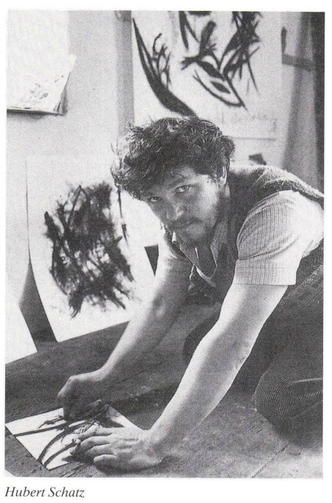 Schatz in seinem Atelier am arbeiten und werken