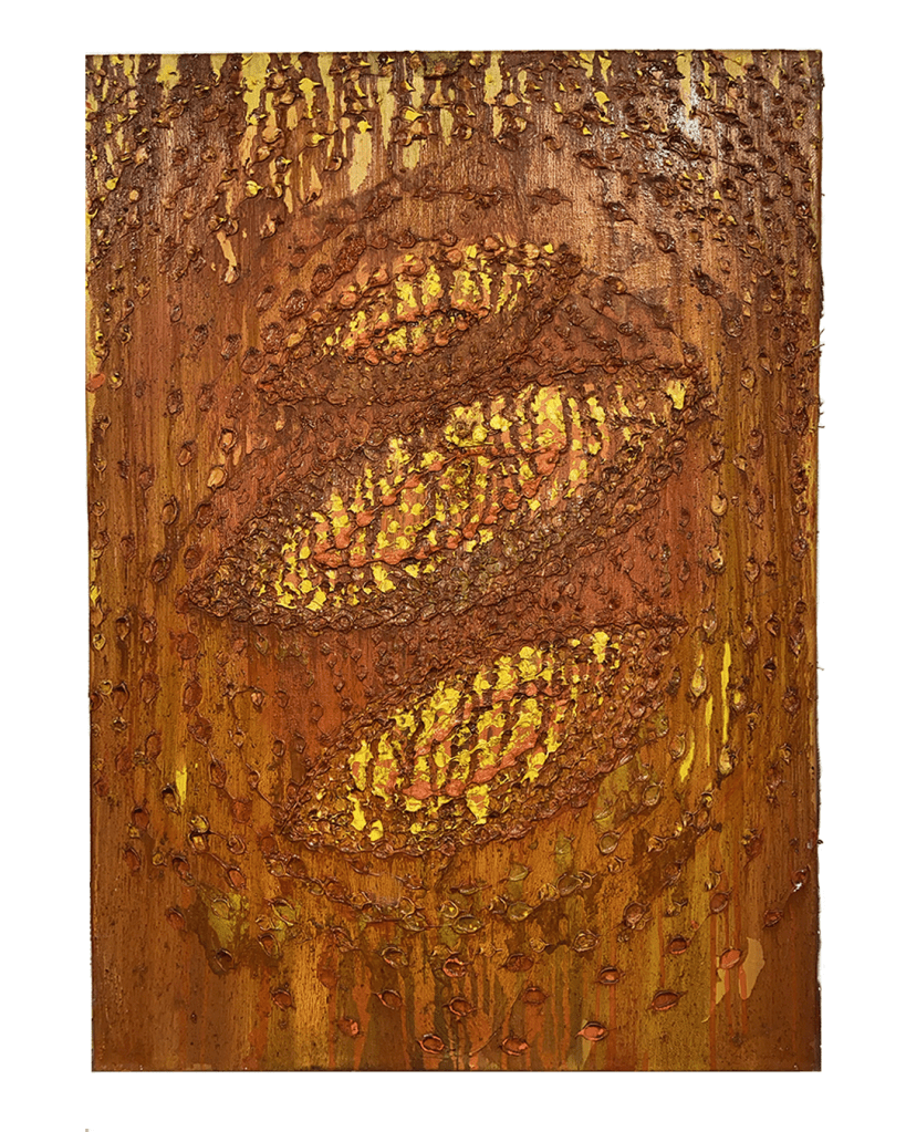 Leinwand Ölmalerei rot orange