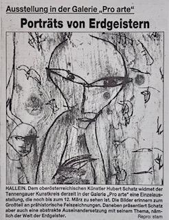 Ausstellung Zeitungsartikel Hubertz Schatz 